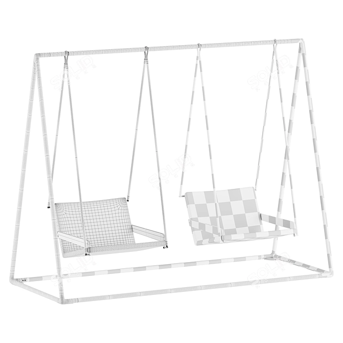 Outdoor Swing Seat Nautic Style 3D model image 4