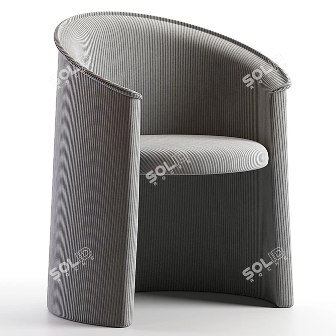 Contemporary Husk Armchair Render Corona 3D model image 1