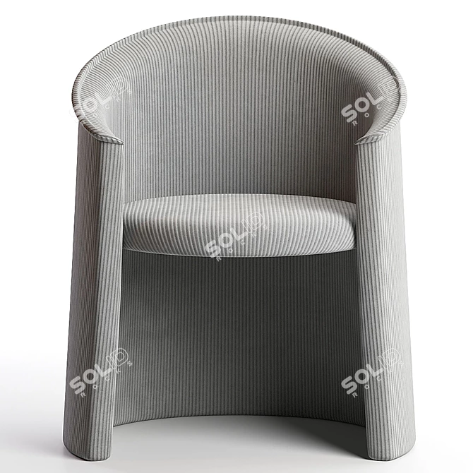 Contemporary Husk Armchair Render Corona 3D model image 3