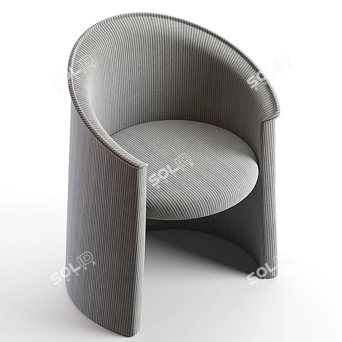 Contemporary Husk Armchair Render Corona 3D model image 5