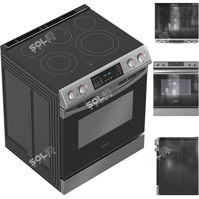 Samsung Kitchen Appliance Bundle 3D model image 2