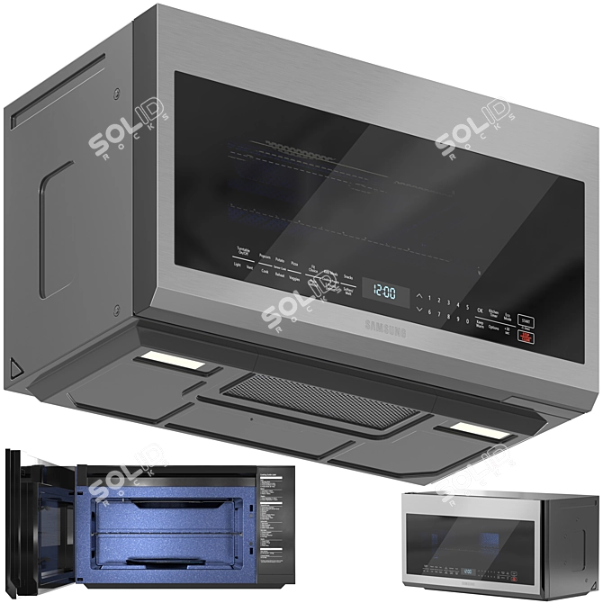 Samsung Kitchen Appliance Bundle 3D model image 3