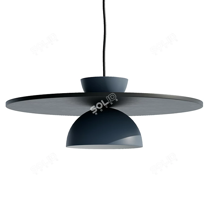 Sleek Acoustic Pendant Lamp 3D model image 1