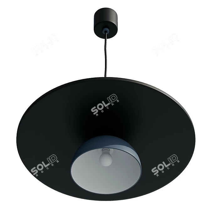 Sleek Acoustic Pendant Lamp 3D model image 4