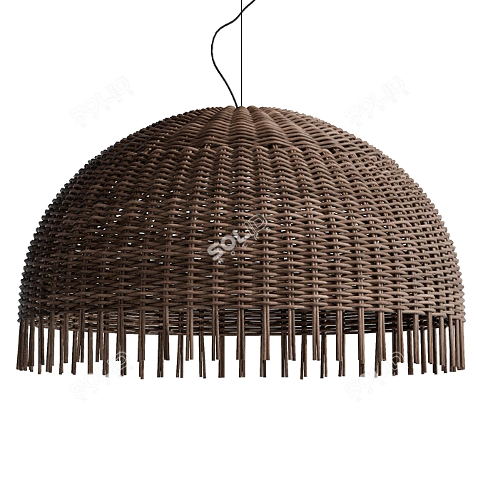 Croco Rattan Pendant: 120.5x100.4x100.5cm 3D model image 1