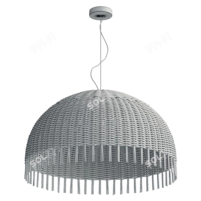 Croco Rattan Pendant: 120.5x100.4x100.5cm 3D model image 6