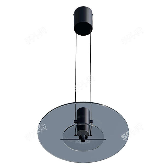 Sleek Delumina Glass Pendant Lamp 3D model image 4