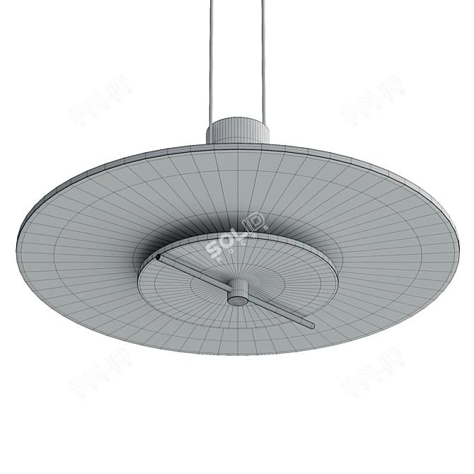 Sleek Delumina Glass Pendant Lamp 3D model image 6