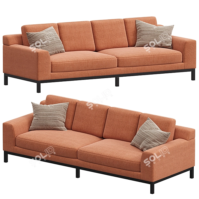 Sleek Sullivan Sofa by Jamie Stern 3D model image 1