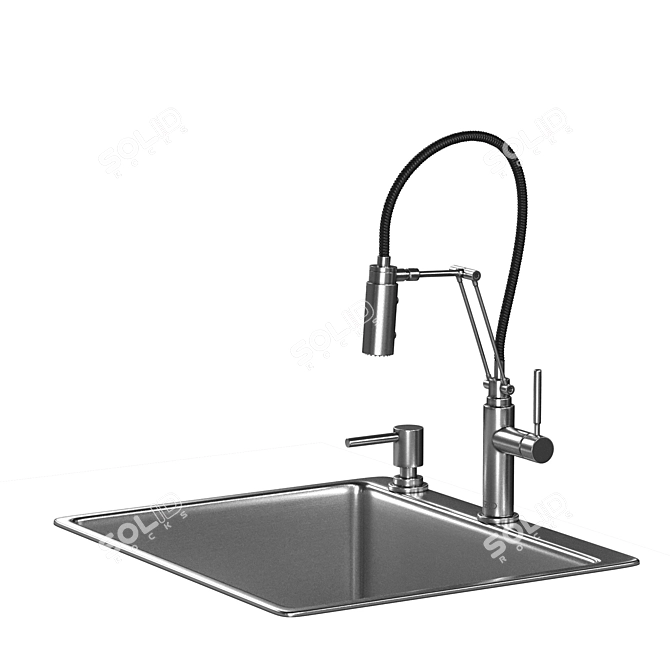 Brizo Kitchen Faucet & Sink 3D model image 5