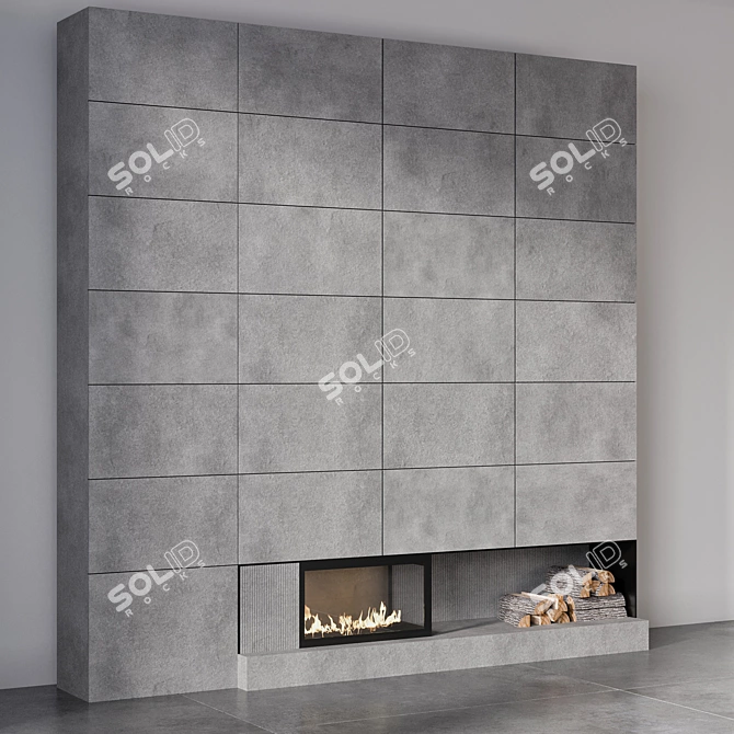 Modern Fireplace 3D Model Plugin-Free 3D model image 2