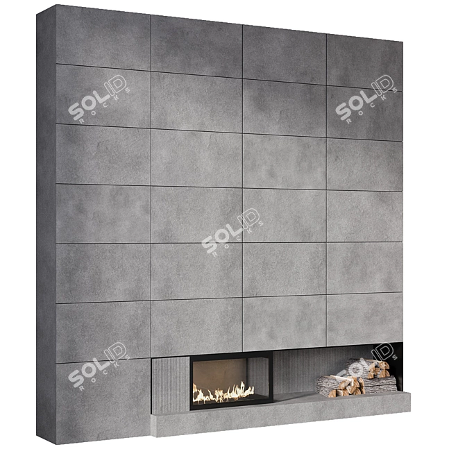 Modern Fireplace 3D Model Plugin-Free 3D model image 4