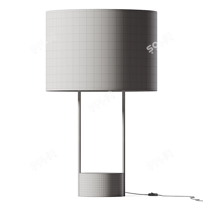 Modern Industrial Outline Table Lamp 3D model image 3