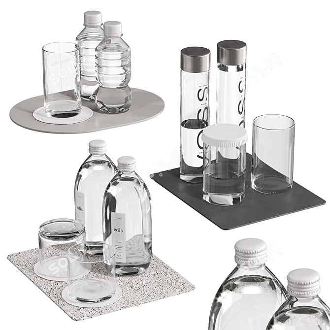 Modern Tableware Set NG4 3D model image 1