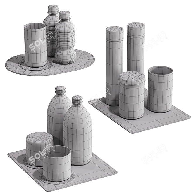 Modern Tableware Set NG4 3D model image 6