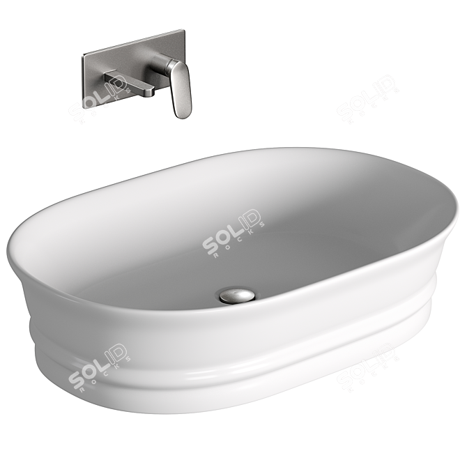 ADP Titan White Counter Basin 3D model image 1