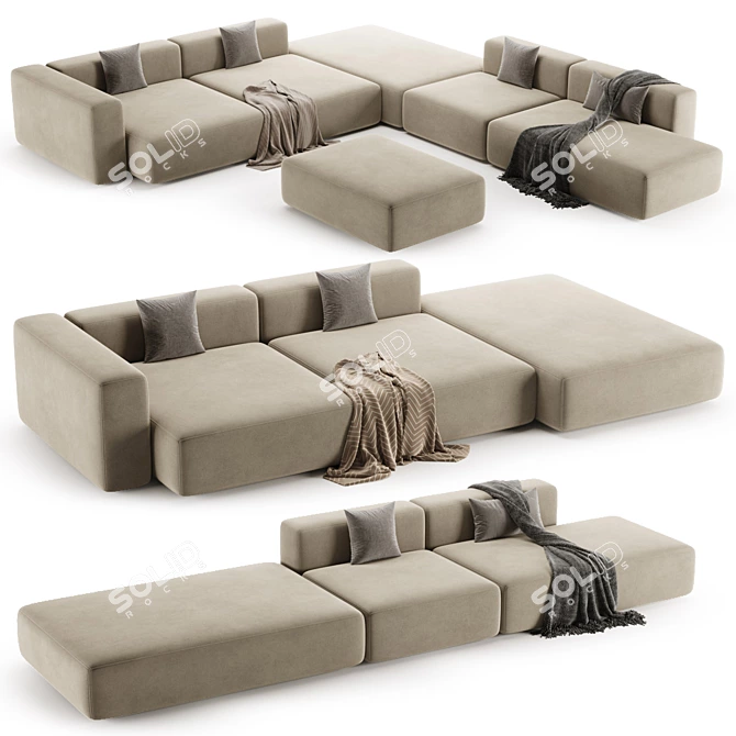 Luxurious Sofa Design by Tuo 3D model image 6