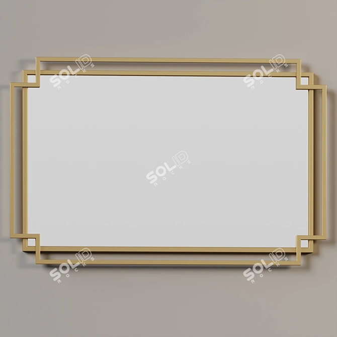 Radiant Reflections Wall Mirror 3D model image 2