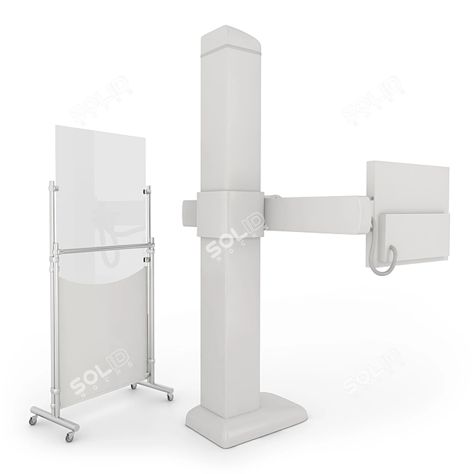 Fluorograph Screen Connector Furniture Systems 3D model image 9