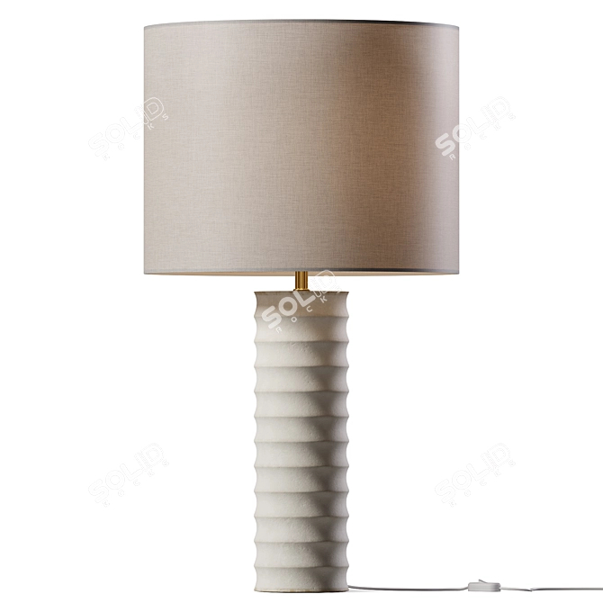 Elegant Snowdrop Table Lamp 3D model image 1