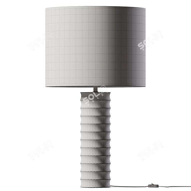 Elegant Snowdrop Table Lamp 3D model image 2