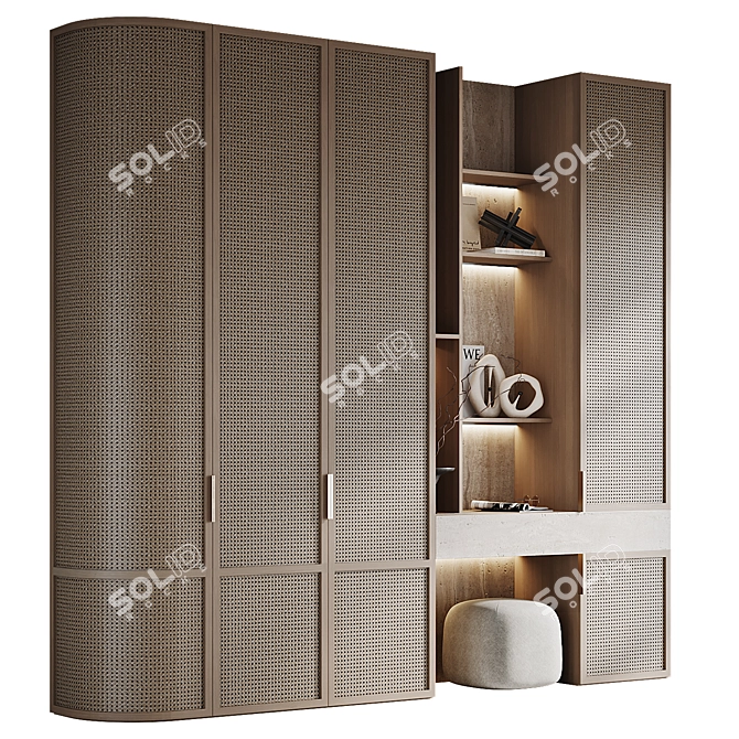 Kushi Decor Wardrobe with Various Inserts 3D model image 4