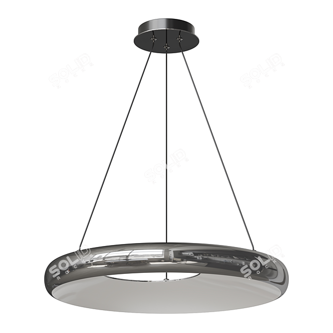 Asymmetric Ring LED Pendant Light 3D model image 1