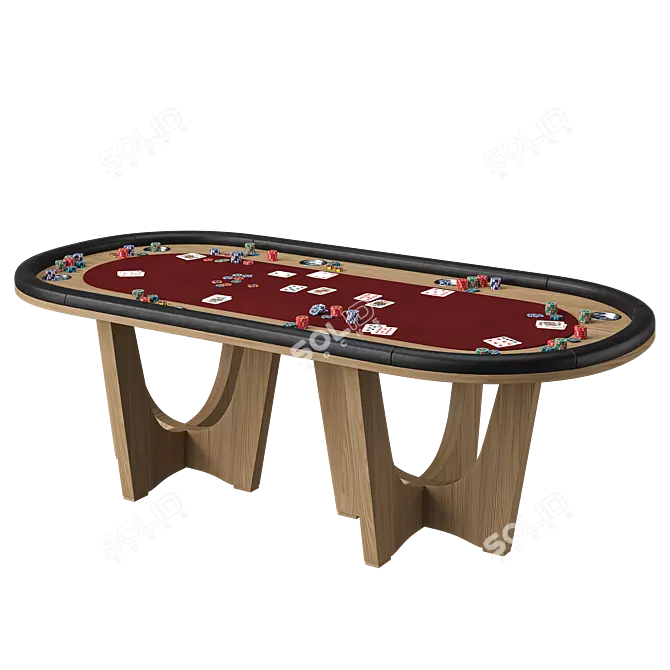 Ultimate Poker Table Bundle 3D model image 2