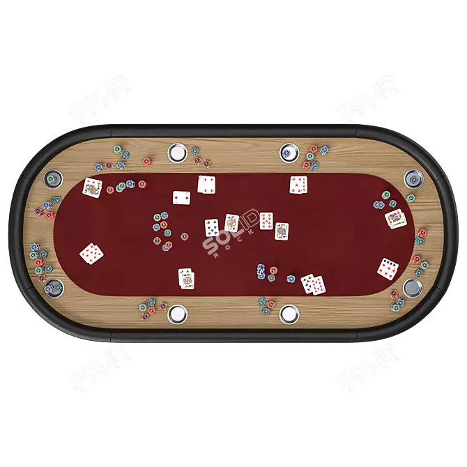 Ultimate Poker Table Bundle 3D model image 3