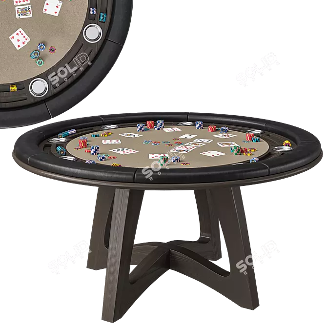 Premium 3DMax Poker Table Kit 3D model image 1