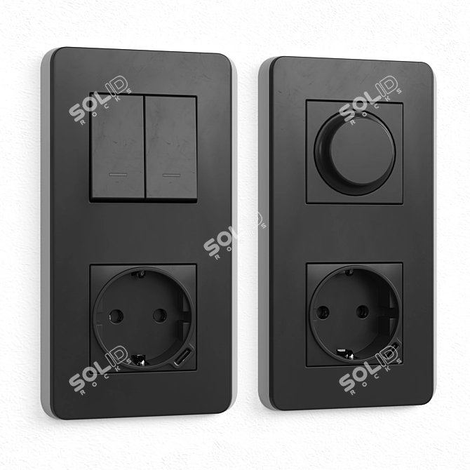 Schneider Unica Pro Switches & Sockets 3D model image 6