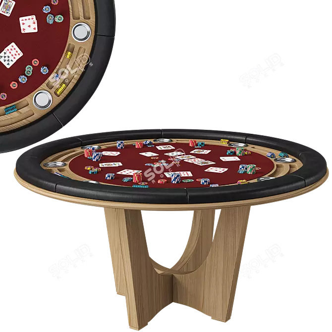 Corona Textured Park Pro Poker Table 3D model image 1