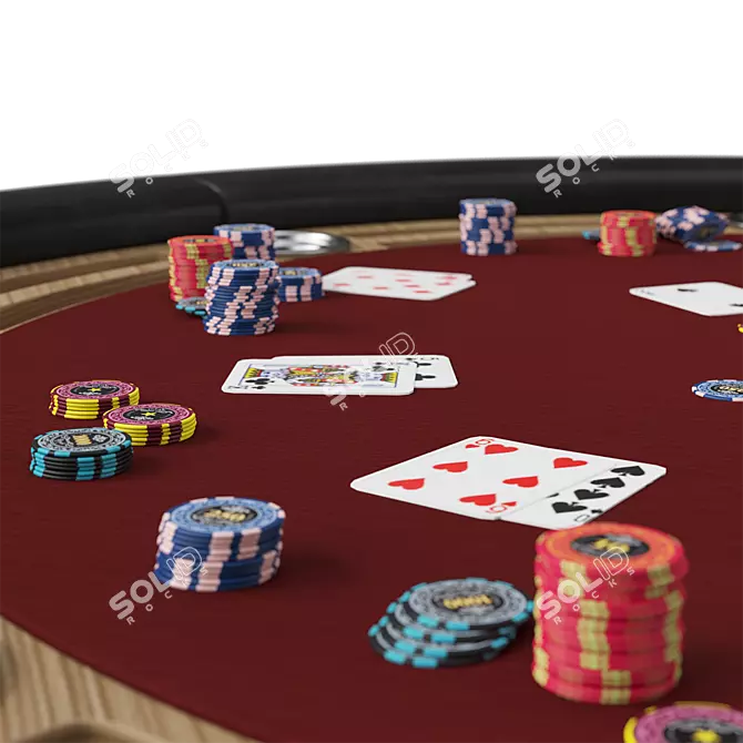 Corona Textured Park Pro Poker Table 3D model image 4