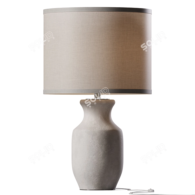 Artisanal Brass Table Lamp 3D model image 1