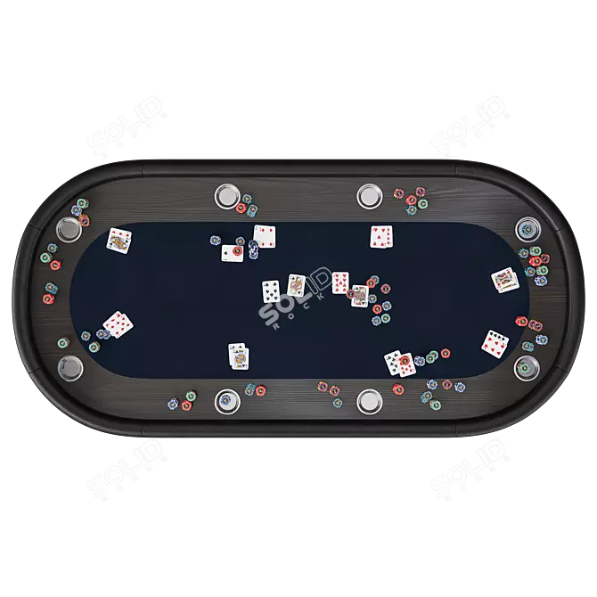 Premium Sonoma Poker Table with Textures 3D model image 3