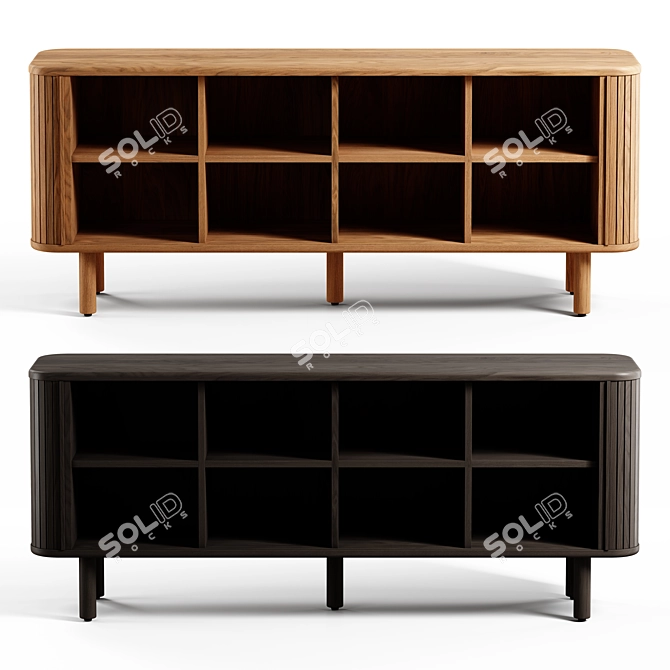 Modern 2-Door Sideboard Set 3D model image 2