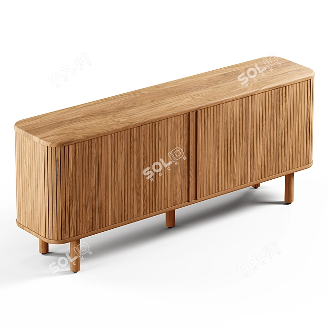 Modern 2-Door Sideboard Set 3D model image 5