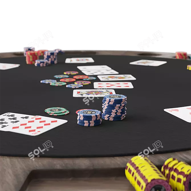 Vienna Convertible Poker Dining Table 3D model image 4