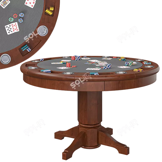 3DMax 2018 Legacy Gaming Table 3D model image 1