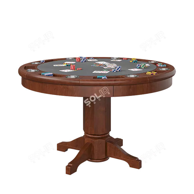 3DMax 2018 Legacy Gaming Table 3D model image 2