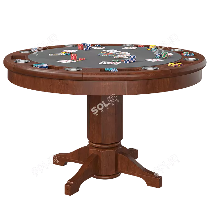 3DMax 2018 Legacy Gaming Table 3D model image 7