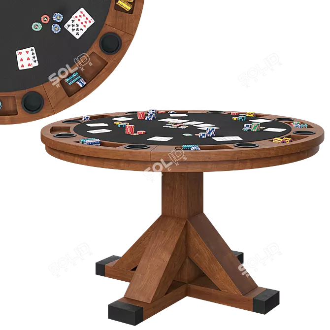 Harpeth 2-in-1 Gaming Table 3D model image 1