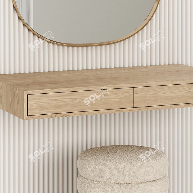 Buckle Fabric Vanity Set 3D model image 3