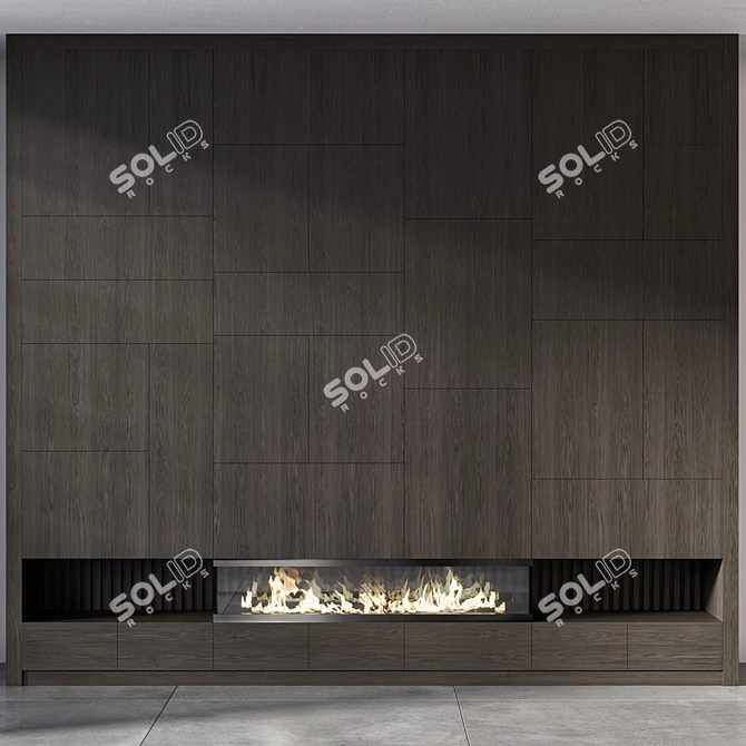 Modern Fireplace Model for Renders 3D model image 1