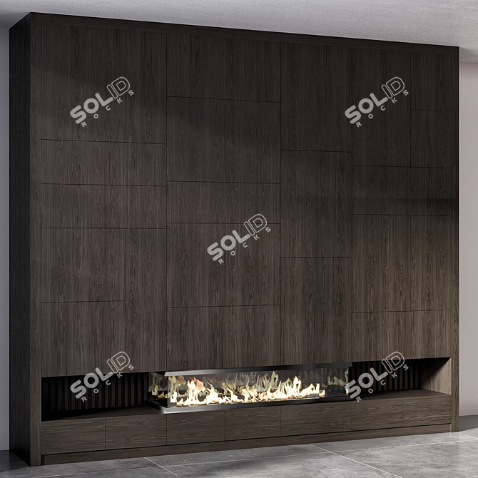 Modern Fireplace Model for Renders 3D model image 3