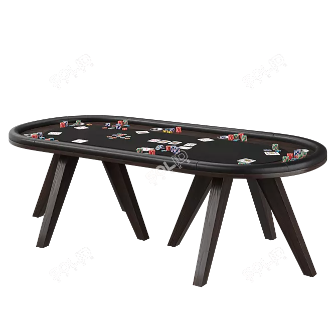 Seattle 96" Hold'em Poker Table 3D model image 2