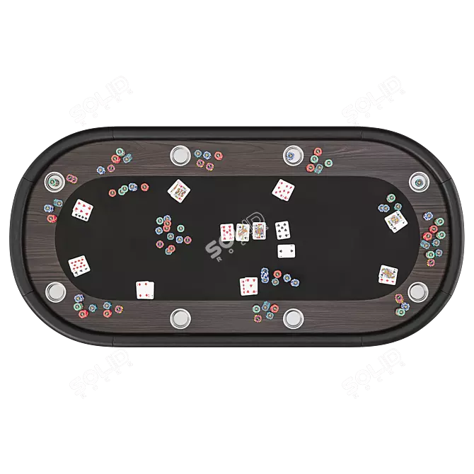 Seattle 96" Hold'em Poker Table 3D model image 3