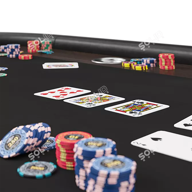 Seattle 96" Hold'em Poker Table 3D model image 4