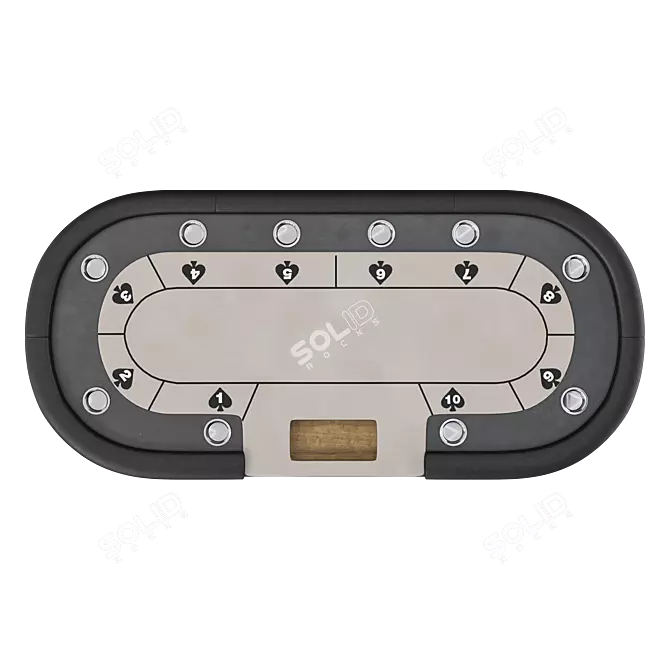 Premium Custom Poker Table XL 3D model image 3