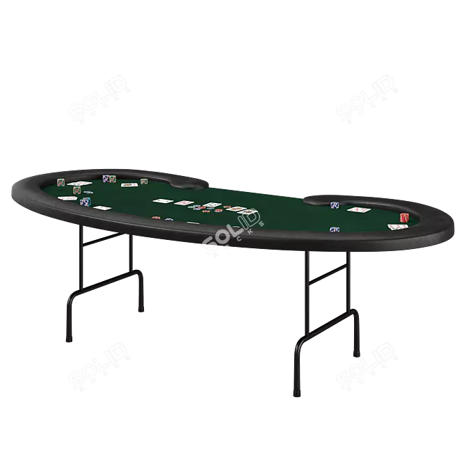 Foldable Prestige Poker Table | Versatile 3DMax Model 3D model image 2